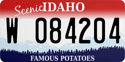 ID license plate W084204