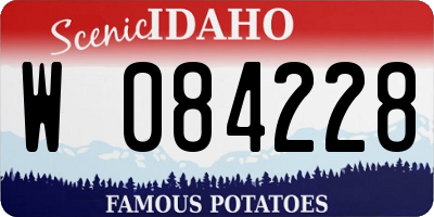 ID license plate W084228