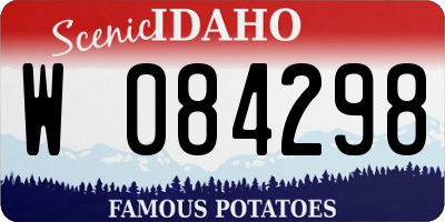 ID license plate W084298