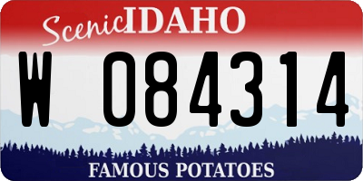 ID license plate W084314