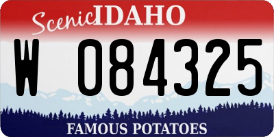 ID license plate W084325