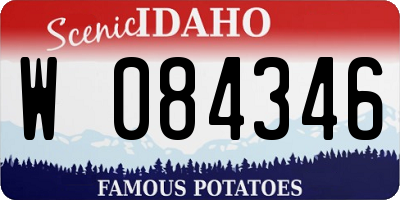 ID license plate W084346