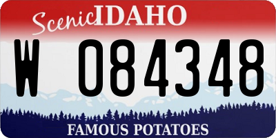 ID license plate W084348