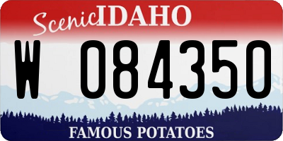 ID license plate W084350