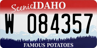 ID license plate W084357