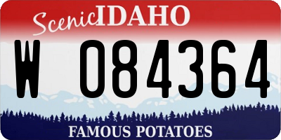 ID license plate W084364