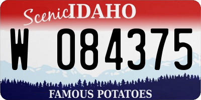 ID license plate W084375