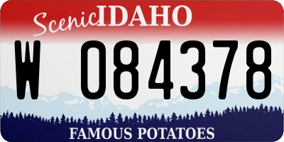 ID license plate W084378