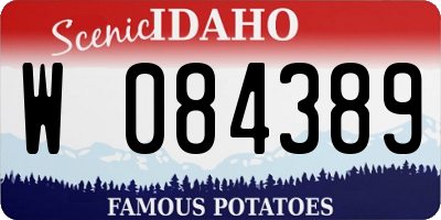 ID license plate W084389