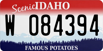 ID license plate W084394