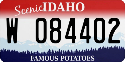 ID license plate W084402