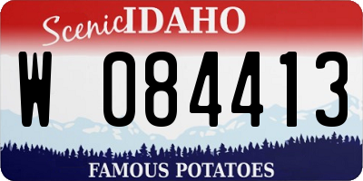 ID license plate W084413