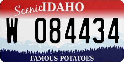 ID license plate W084434