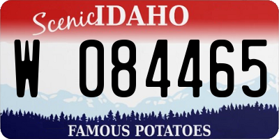 ID license plate W084465