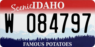 ID license plate W084797