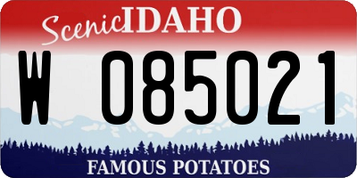 ID license plate W085021