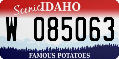 ID license plate W085063