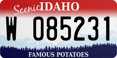 ID license plate W085231