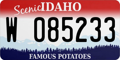 ID license plate W085233