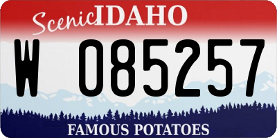 ID license plate W085257