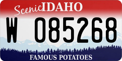 ID license plate W085268