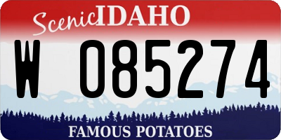 ID license plate W085274