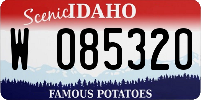 ID license plate W085320