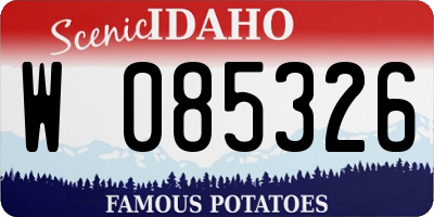 ID license plate W085326
