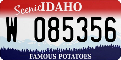 ID license plate W085356