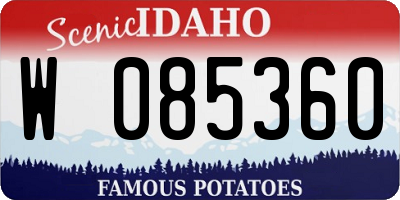 ID license plate W085360