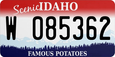 ID license plate W085362