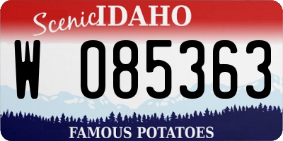 ID license plate W085363