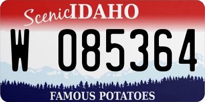ID license plate W085364