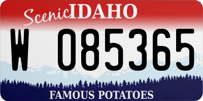 ID license plate W085365