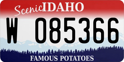 ID license plate W085366