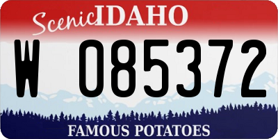 ID license plate W085372