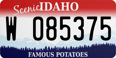 ID license plate W085375
