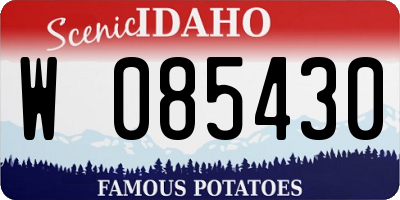 ID license plate W085430