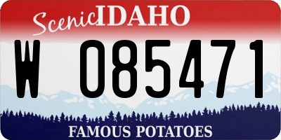 ID license plate W085471