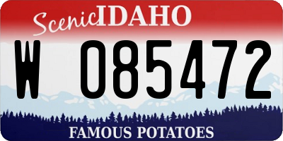 ID license plate W085472