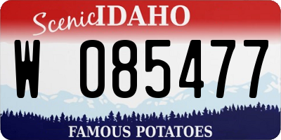 ID license plate W085477