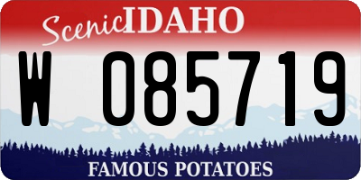 ID license plate W085719