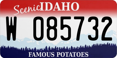 ID license plate W085732