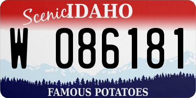 ID license plate W086181