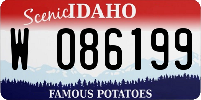 ID license plate W086199