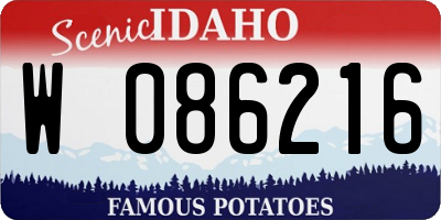 ID license plate W086216