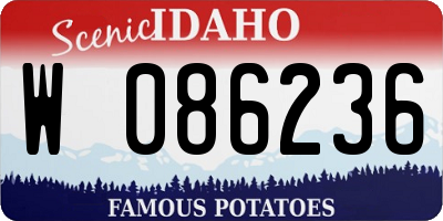 ID license plate W086236