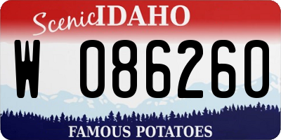 ID license plate W086260