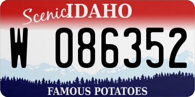 ID license plate W086352