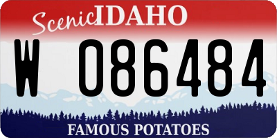 ID license plate W086484
